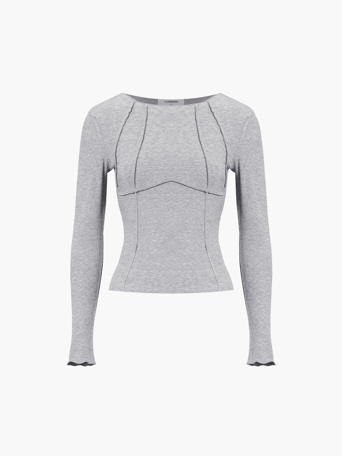 Women's fitted long-sleeve top